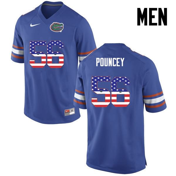 NCAA Florida Gators Maurkice Pouncey Men's #56 USA Flag Fashion Nike Blue Stitched Authentic College Football Jersey KZQ0664WC